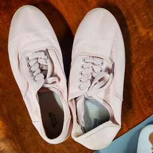 Light Pink Canvas Sneakers